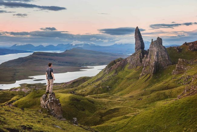 Person standing on rock