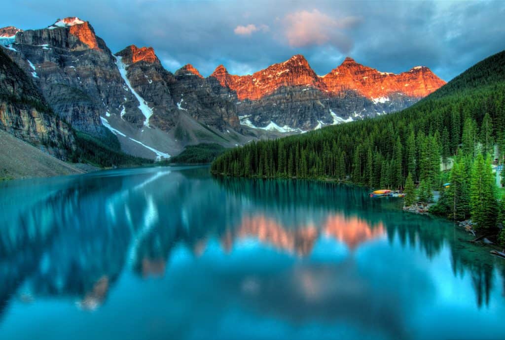 mountains and lake