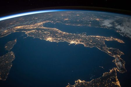 Italy from satellite