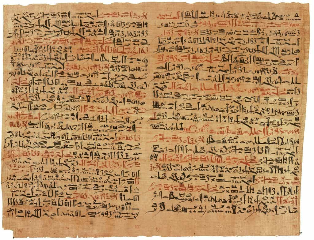 ancient writings on papyrus